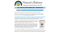 Desktop Screenshot of natures-balance.com
